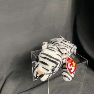 RARE TY ORIGINAL BEANIE BABY BLIZZARD THE WHITE TIGER 1996 RETIRED W/ORIG TAG